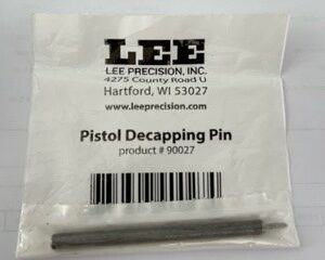 Lee Pistol Decapping Pin- #90027